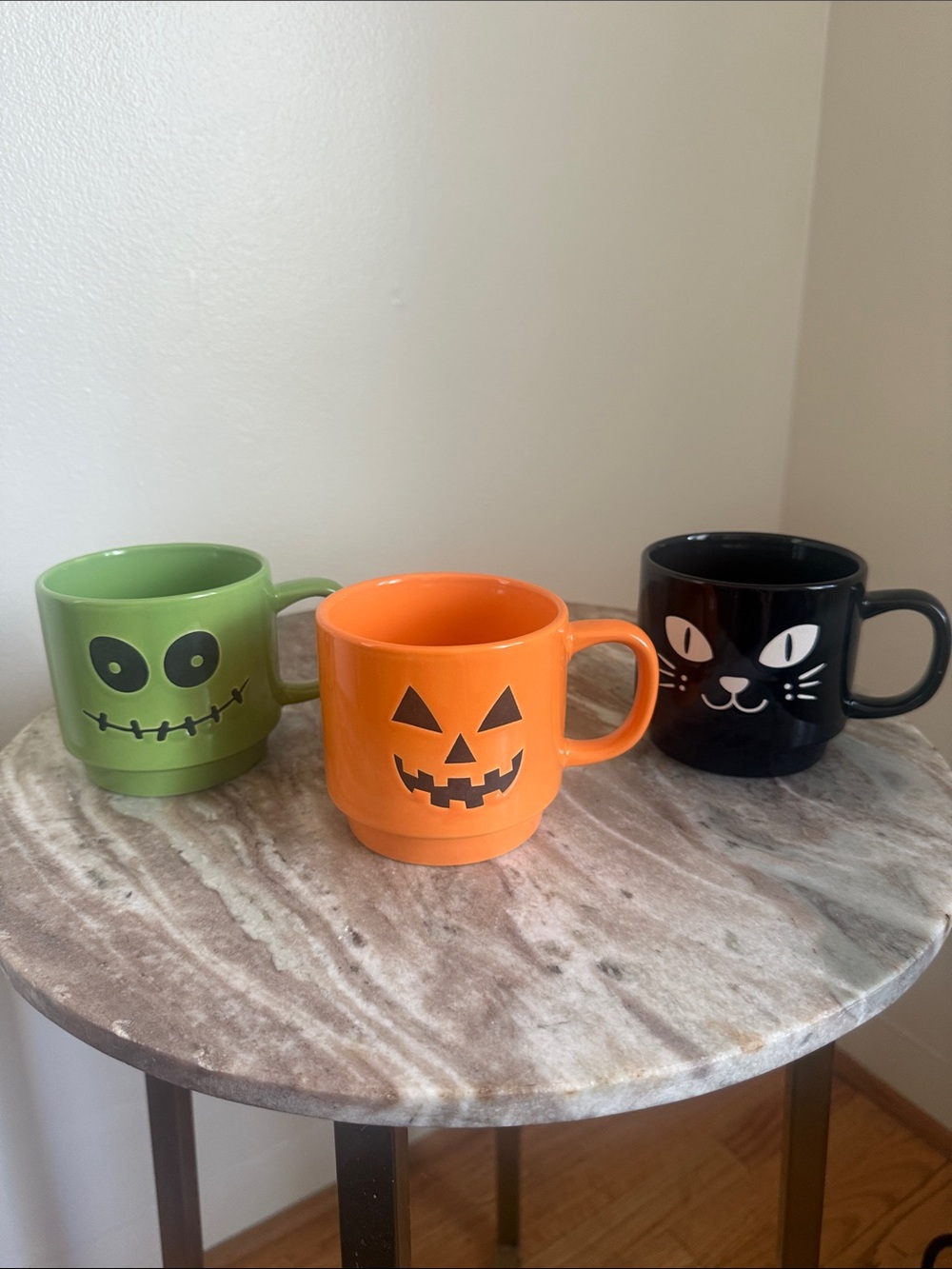 Tik tok viral  Ceramic Pumpkin Orange Mug with Jack-O'-Lantern Face